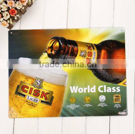 embossed beer metal signs