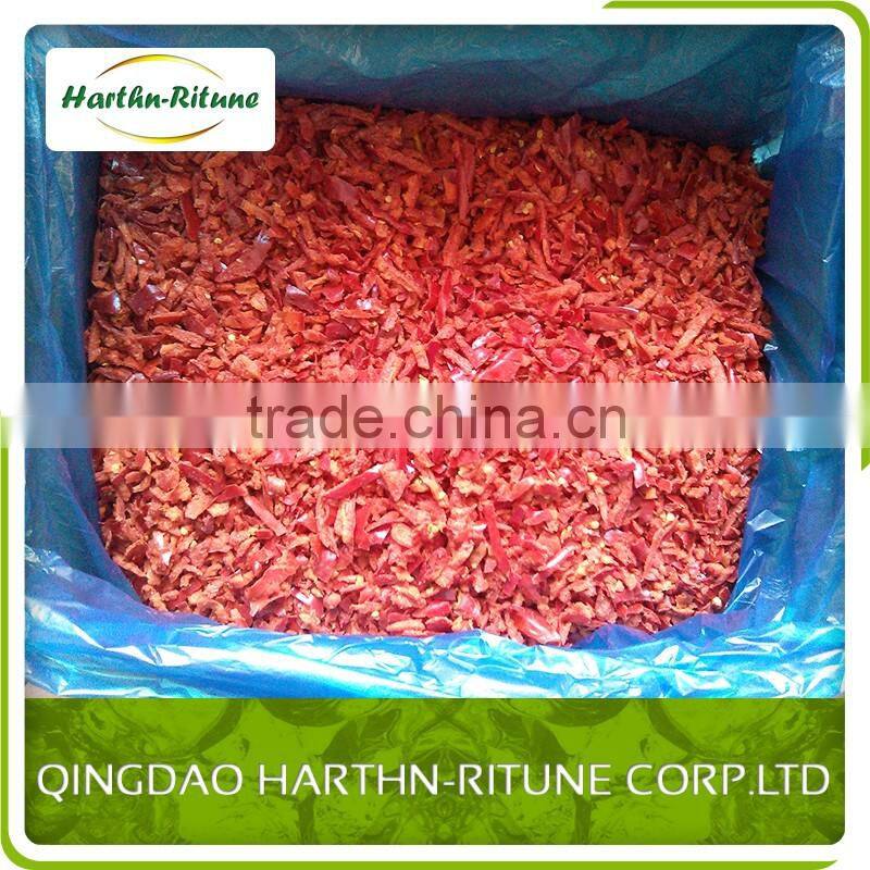 on-time shipment frozen IQF red chilies dices/crushed