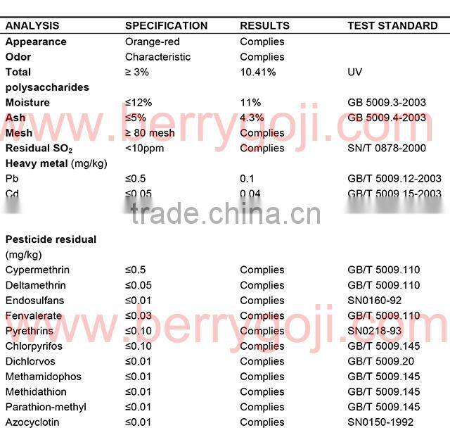 Goji Berry Powder(Spray Dried&Freeze Dried berry powder)