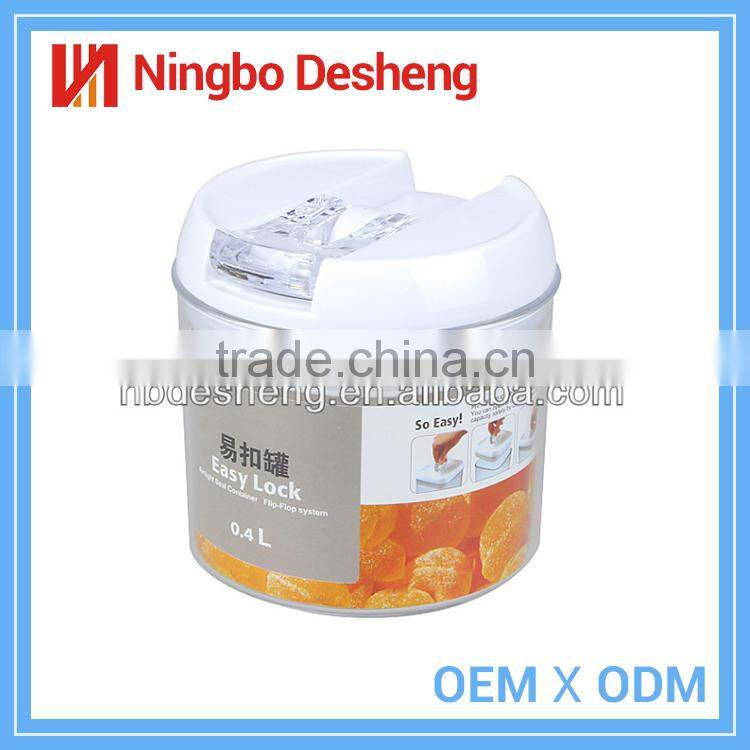 Cheap round shape food wholesale plastic storage bins