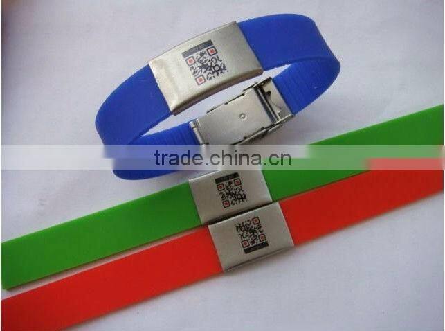 Waterproof rubber band sports wristbands runners identity bracelet