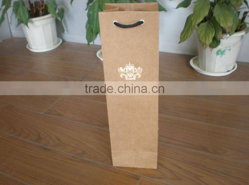 durable paper wine bag/red wine bottle packaging bag