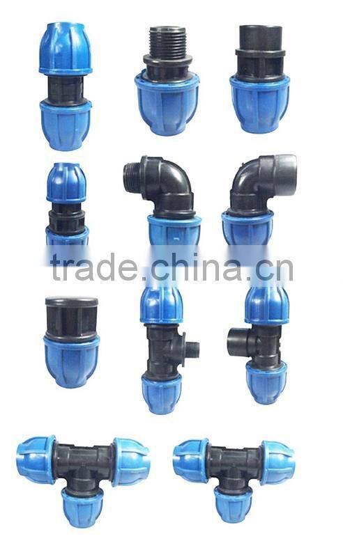 PN10 LOW PRESSURE PP PE COMPRESSION FEMALE ELBOW FOR PE PIPE