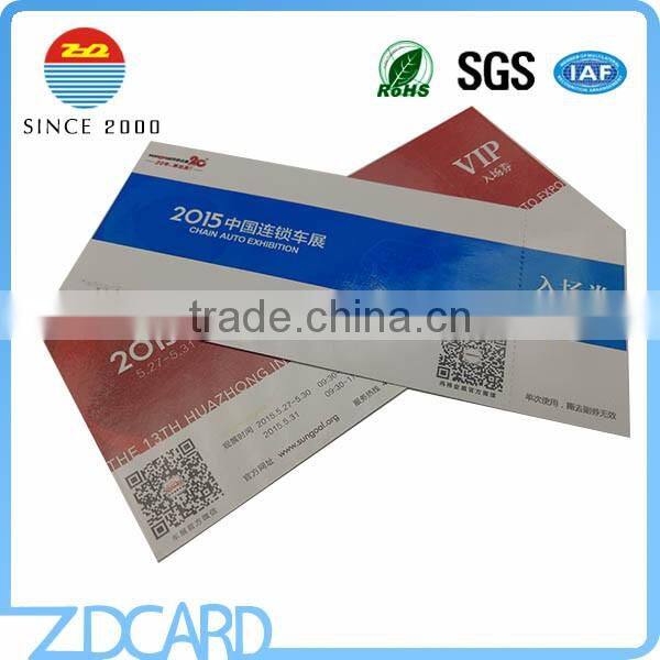 Tear off Concert Access Control Smart Rfid Paper Ticket