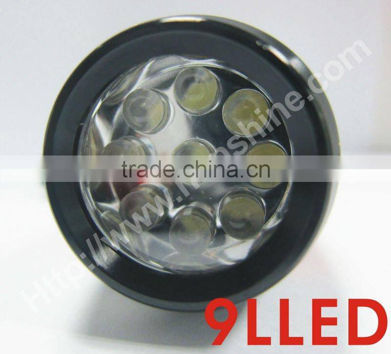 Portabe aluminum 9 led mini led light