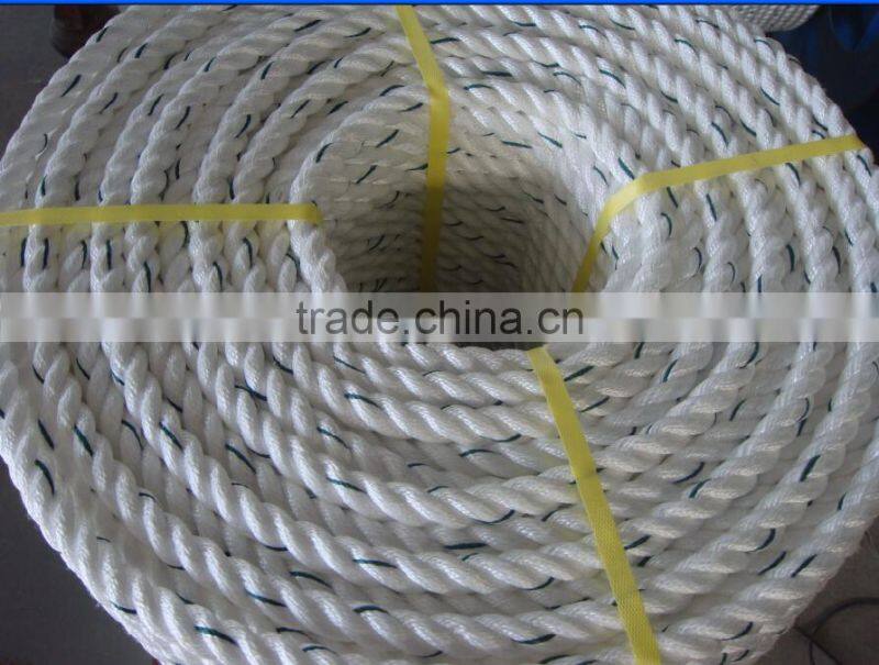blue and white nylon rope