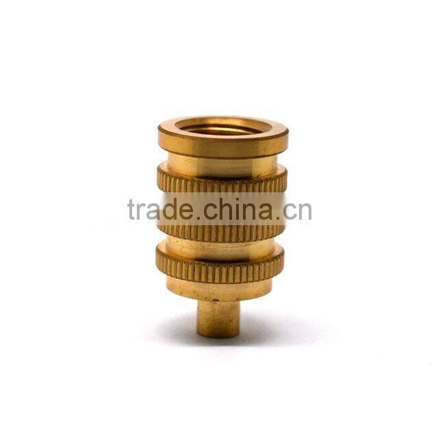 Factory directly sale cnc knurled brass inside thread machine parts