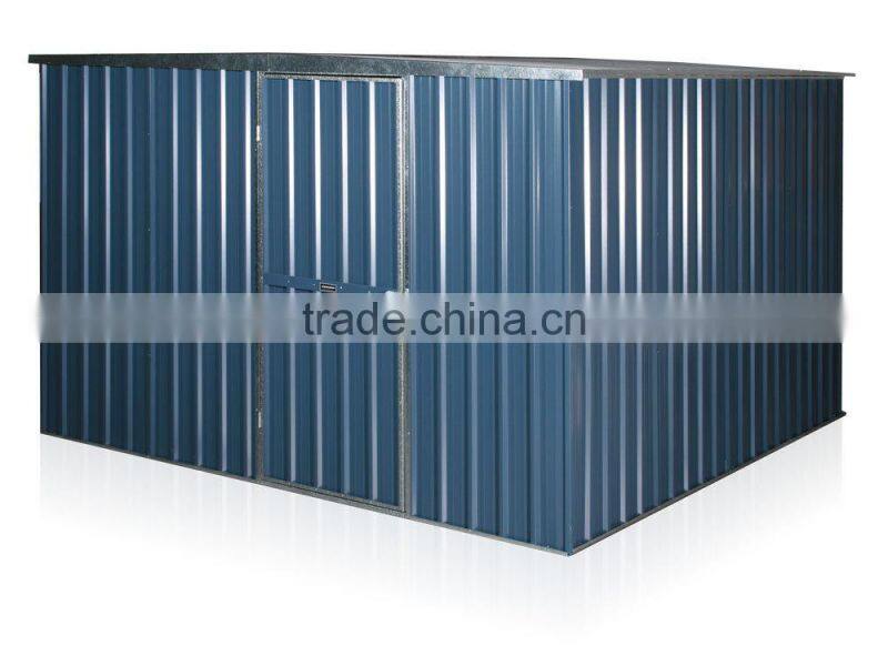 green garden tool storage shed