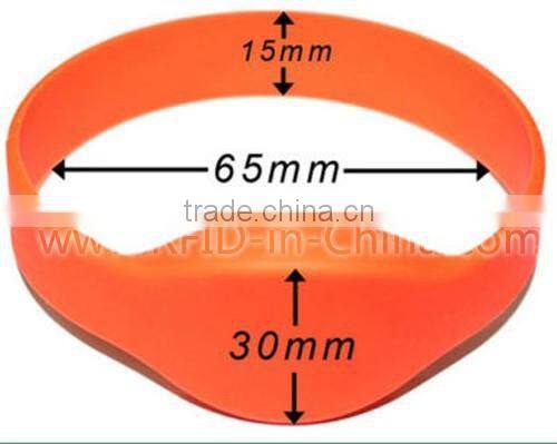Wholesale RFID Customized Rubber Wristbands, Waterproof RFID Plastice Wristbands for Festival Events