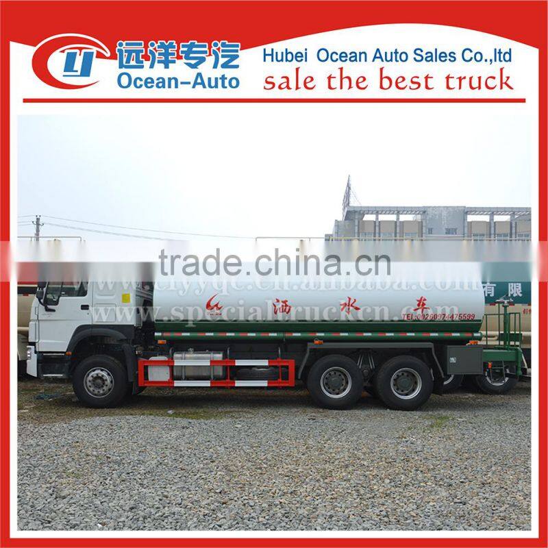SINOTRUK HOWO 6X4 drive wheel 20000liters tank drinking water truck sale
