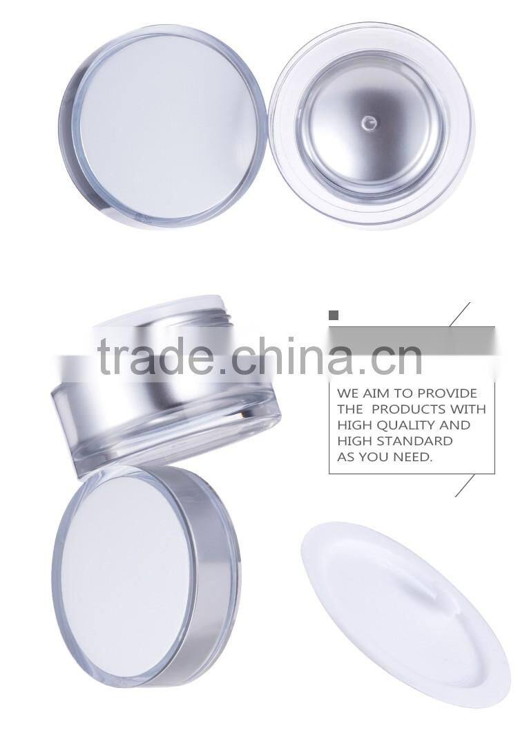 Wholesales high quality PMMA colorful plastic cosmetics cream empty jar