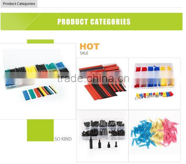 YUMO 100Pcs Insulated Wire Copper Connector Cord Pin End Crimp Terminals Kits AWG 10 Black E1508