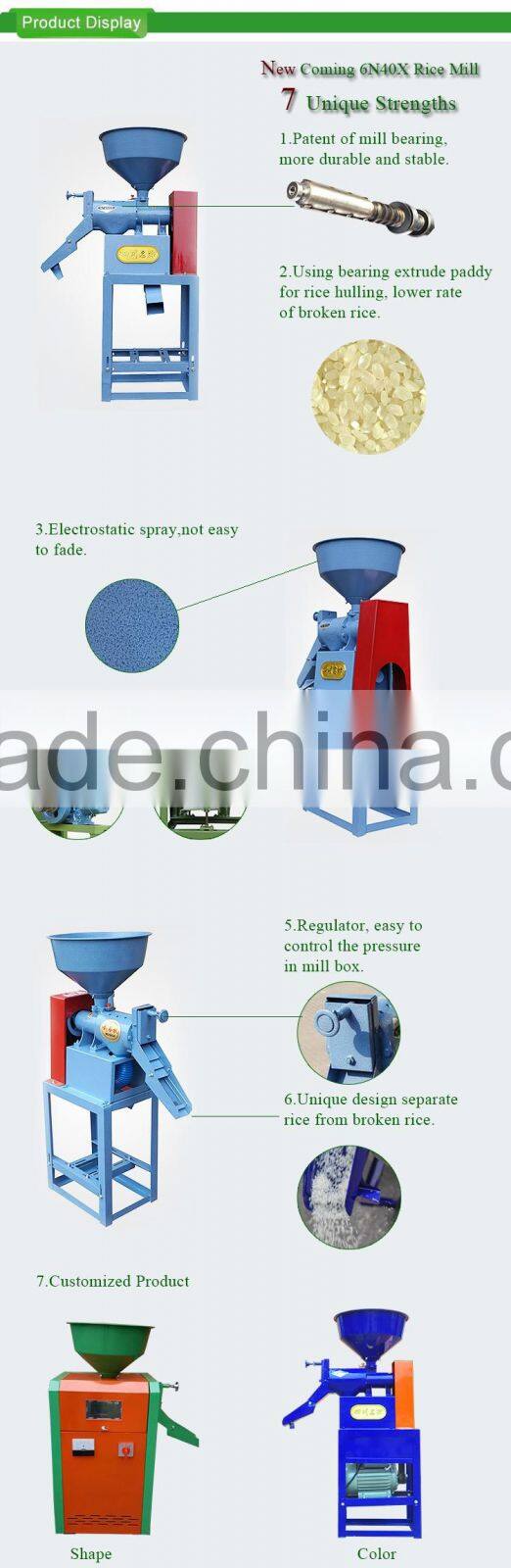 WANMA0153 2017 Most Popular Small Rice Milling Machinery