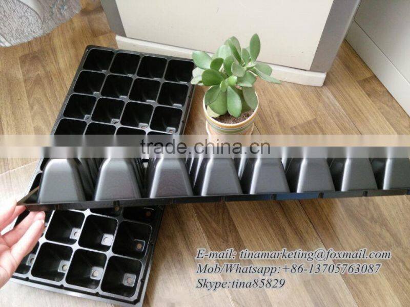 Large Cell Black PS Plastic Plug Nursery Plant Seedling Tray for Seed Propagator