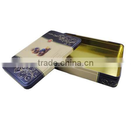 christmas chocolate tin box with lid for gifts