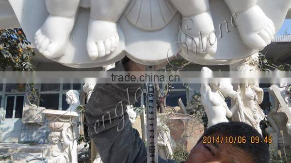 White Marble Fireplace Surround with Angel Statue