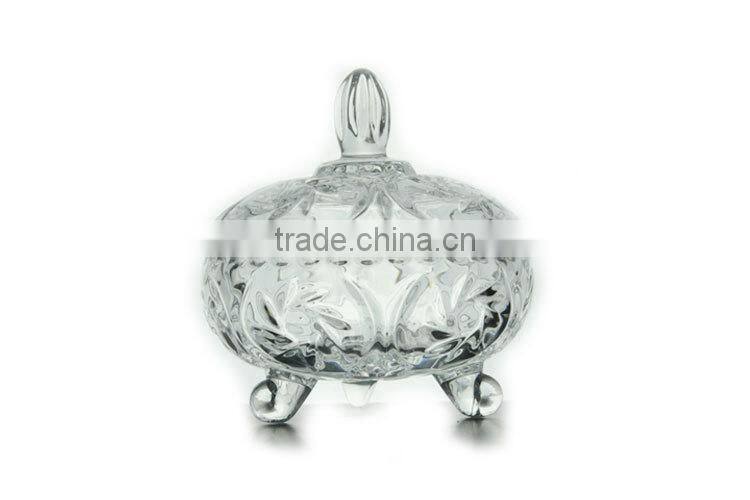 2015 new products glass candy jar, galss sugar box