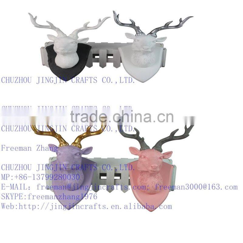 unique classic interior home decoration resin animal head