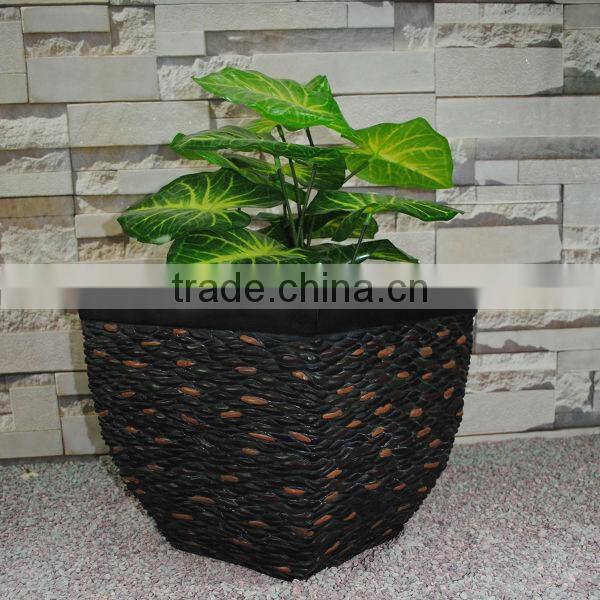 Different Style Home Garden Handmade Black Stone Molds Garden Resin Flower Pot