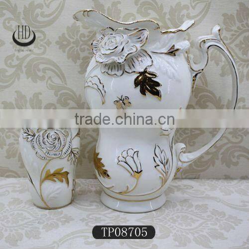 Decorative fine bone china water jug