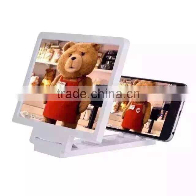2015 New Arrival 3D Enlarged Screen Magnifier For Mobile Phones Fasion Design Stand For Mobile Phone Screen 4.7 Comes to Be 8.2