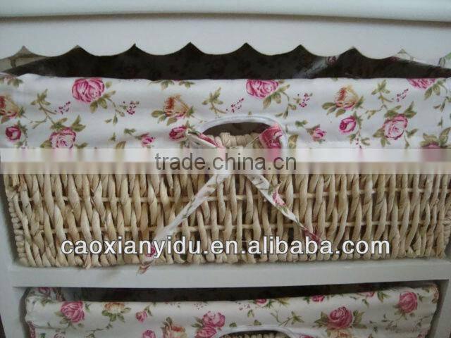 Solid Wood Straw Cabinet Storage Cabinet Storage