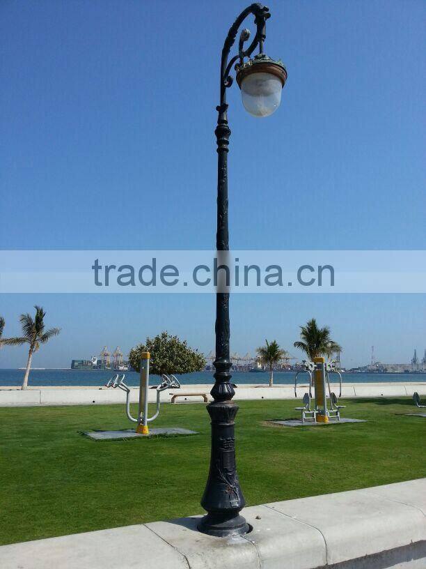 outdoor aluminum antique garden pole light decorative LED street light lamp