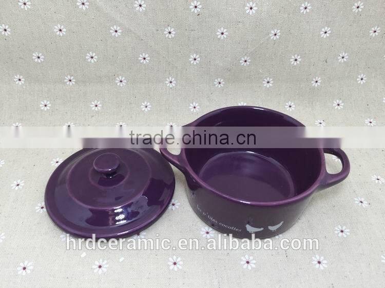 Wholesale stocked painting ceramic Soup Bowl With Lid