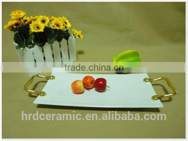 Factory stock plate ceramic with Metal handle