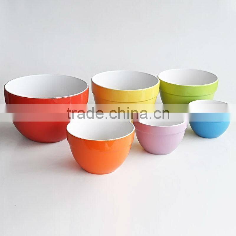3pcs set Mixing bowl with solid color, Embossed design