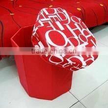 round shape folded storage stool