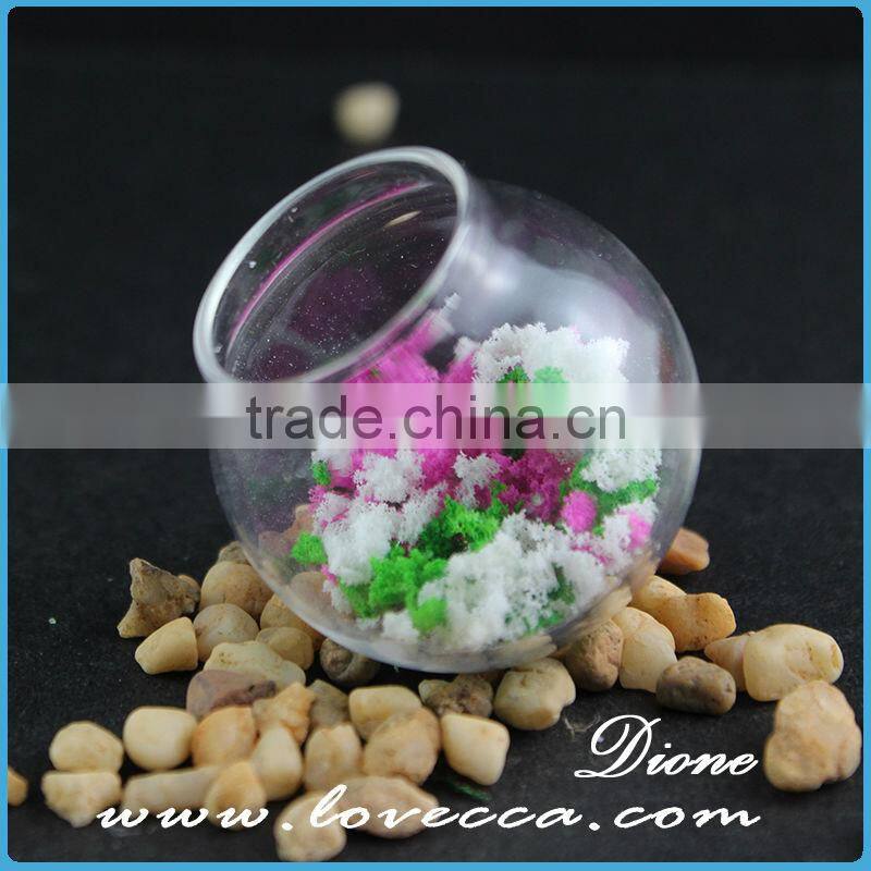 Mini glass dome hanging clear glass balls rose in glass dome