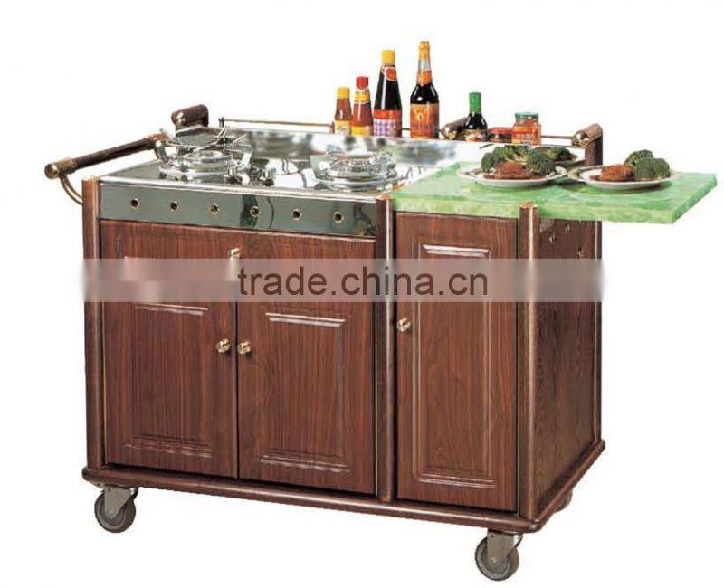Flamble cart catering carts for hotel restaurant