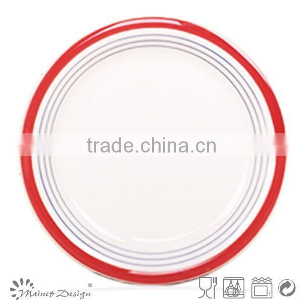 BEST SALE color stripe 10.5inch dinner plate