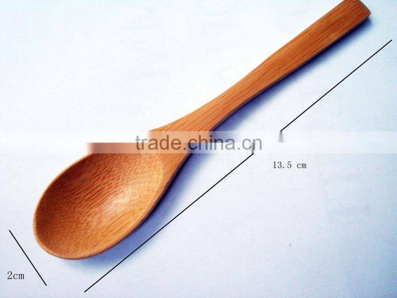 Outdoor picnic portable wooden bamboo spoon,hotel or dining room disposable spoon