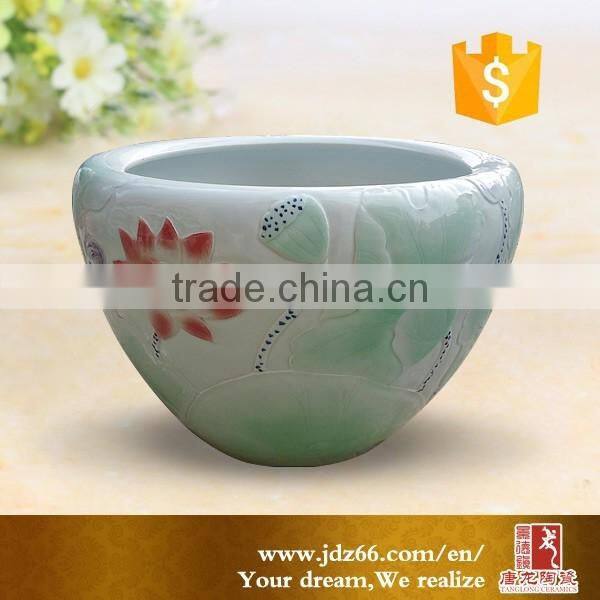 China home decor wholesale white and blue hand painted ceramic pots