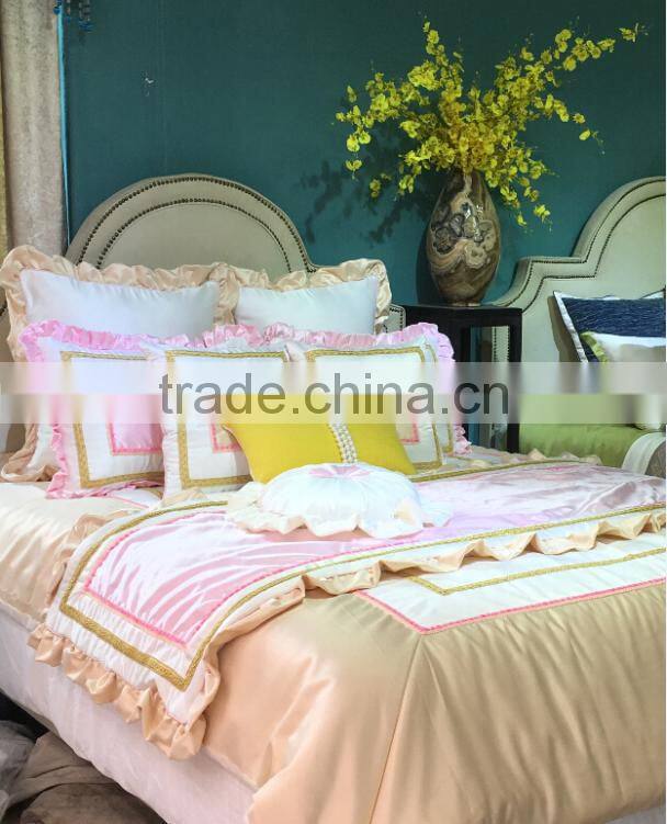 Lovely Pink and White Cozy Bedding Set for Girl's Bedroom BF11-09223f