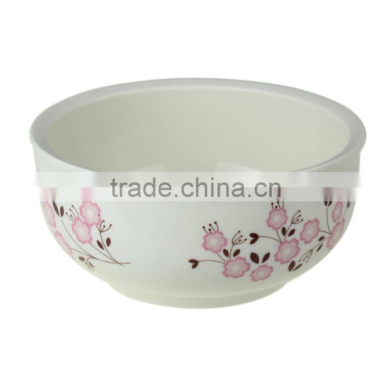 4" mini flower decal ceramic rice bowl
