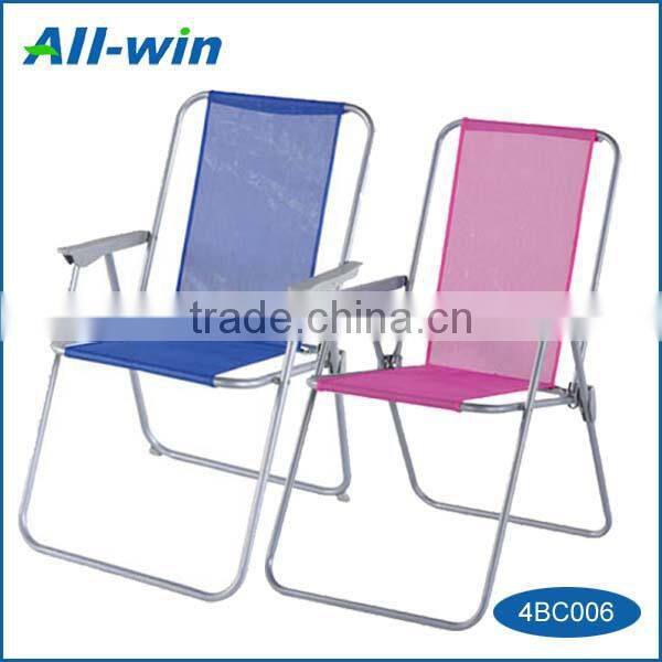 large popular outdoor high-quality foldable teslin beach chair with armrest