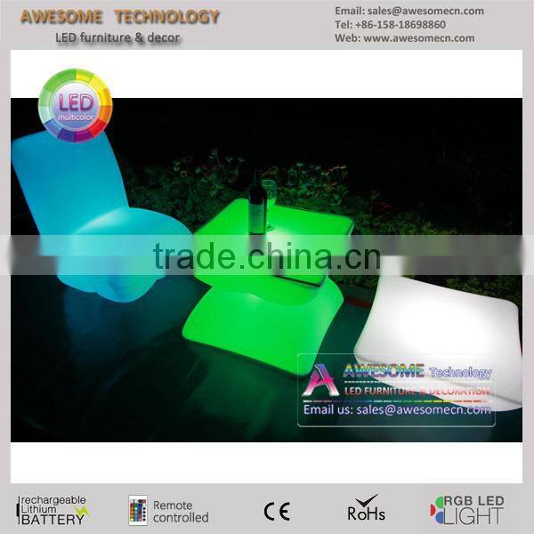 plastic lighted led small low tea table
