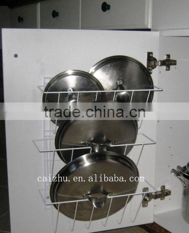 China cheap stainless steel kitchen pot lid holder for wholesale