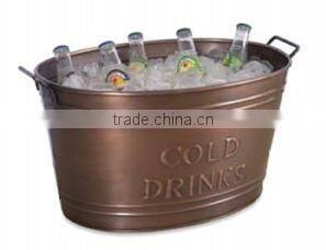 Galvanized oval household party tub
