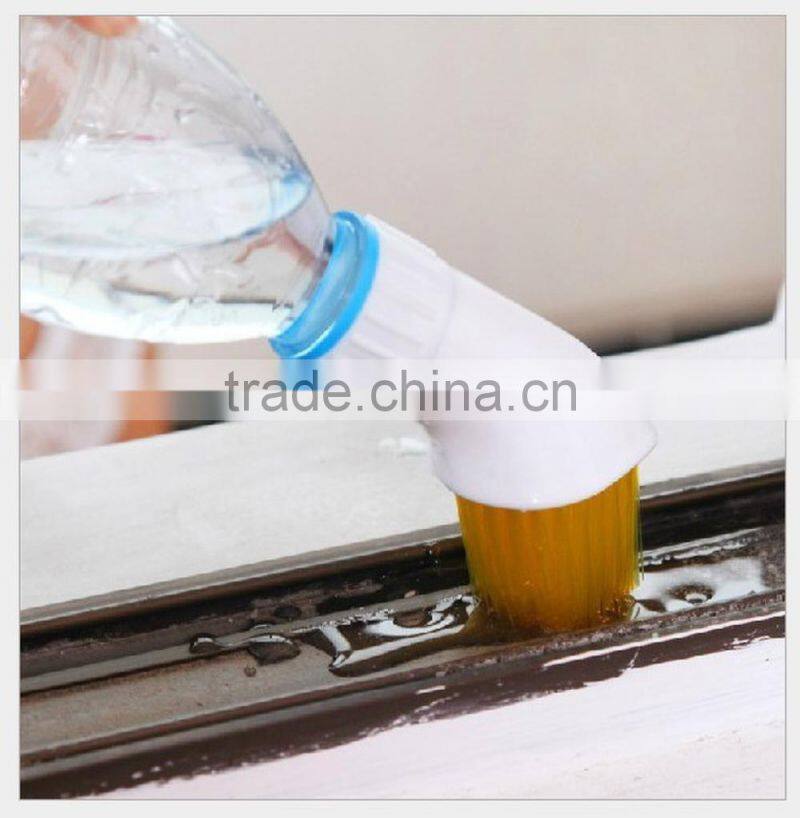 Multi-function creative plastic window cleaning brush with bottle mouth