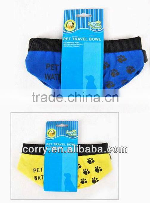 Folding Waterproof Nylon Pet Travel water Bowl