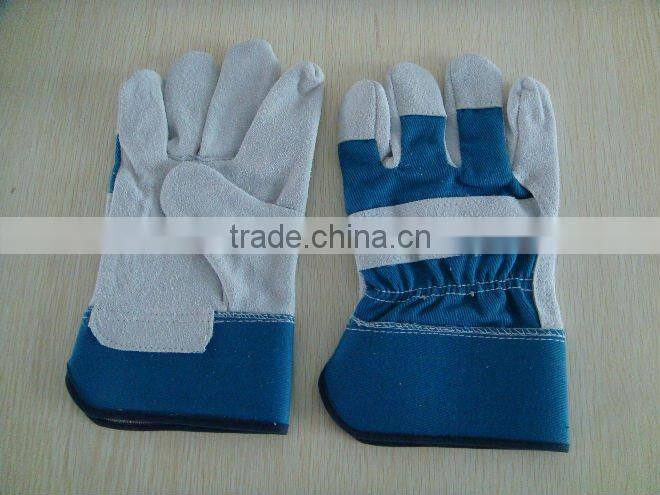 Red cow split Work glove