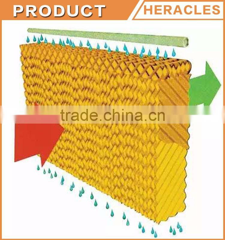 Heracles high quality greenhouse poultry 7090 honeycomb evaporative cooling pad