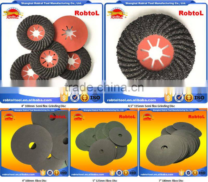 5" 125MM Semiflex Grinding Disc Wheel Abrasive Silicon Carbide Aluminium Oxide Sanding Fibre disc Resin Sand Wheel