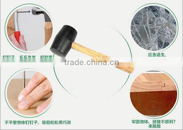 12oz Rubber Hammer Double Face Two Way Mallet Plastic Nylon Head