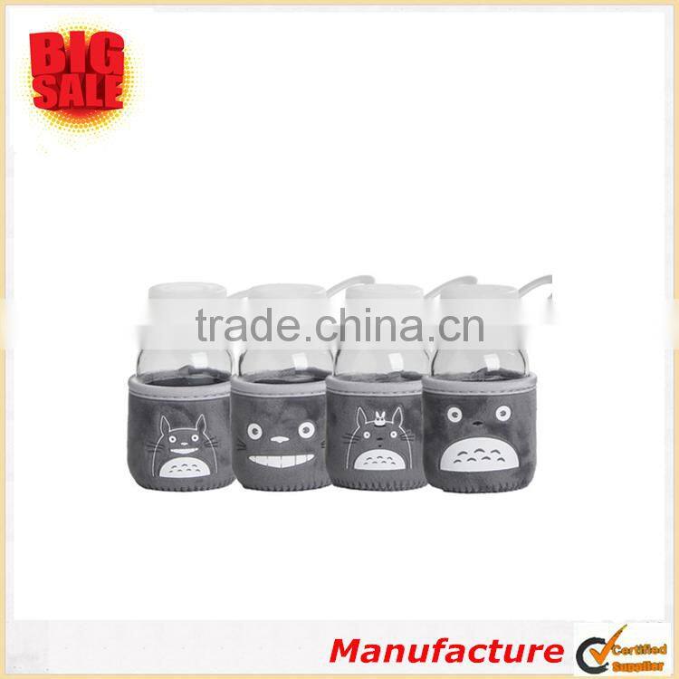 Promotional printing bottle cup sleeve flannalette bottle sleeve