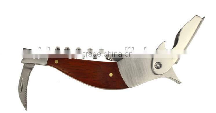 Bird shape stainless steel wine corkscrew, bottle opener